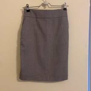 Express Black and White Printed Pencil Skirt